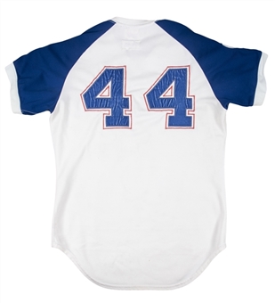 1974 Hank Aaron Game Used & Photo Matched Atlanta Braves Home Jersey - Matched To Hanging In Aarons Locker Before Final Game As A Brave On 10/2/74 & 1974 All-Star Game (MEARS A10 & Sports Investors)